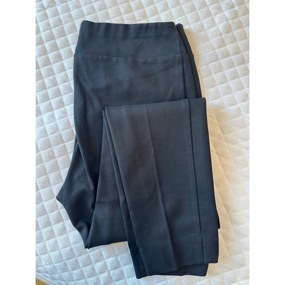 Lena Gabrielle Womens Black Pull On Ponte Ankle Pants Tapered Leg Size 8